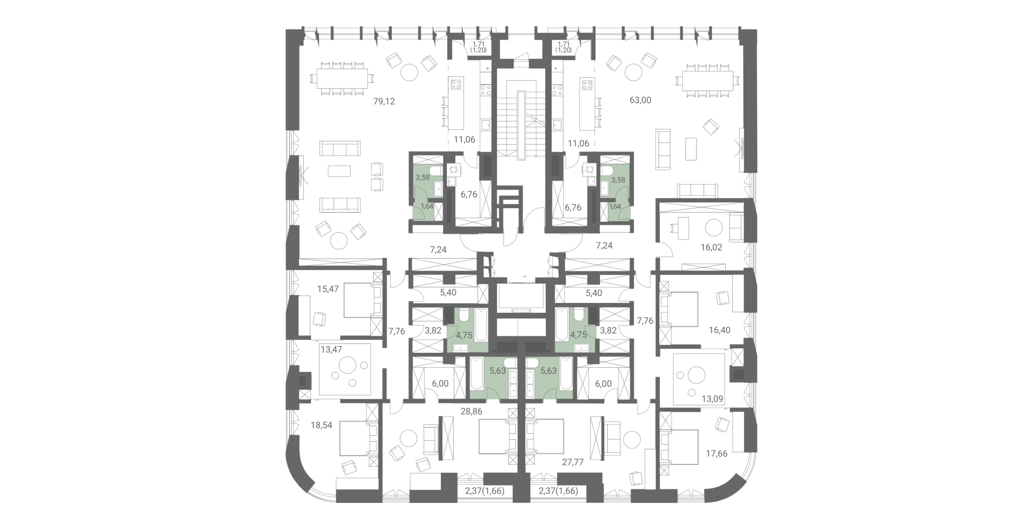 планировка этажа